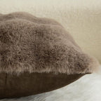MANDIOO Pack of 2 Thick Plush Wool Decorative Throw Pillow Covers Super Soft Wave Bubble Fur Velvet Cushion Covers Pillow Shams for Couch Bed Living Room 22x22 Inch Taupe