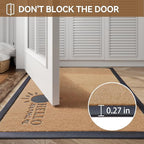 Dirt Trapping Outdoor Welcome Mats, 31x47 Durable Non-Slip Door Mat Outside Entrance, Low Profile Easy Clean Doormat for Patio Porch Front Indoor Entryway, Brown