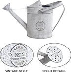 Vintage Metal Watering Can with Handle Rustic Farmhouse Watering Can Flower Pot Distressed Decorative Planter for Indoor Outdoor Garden Balcony Courtyard (Gray#2)