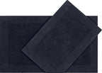 Craft Bedding Bathroom Mat - White Cotton Reversible, Machine Washable 21x34 DK Grey