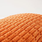 Fancy Homi Fall Orange Long Body Lumbar Decorative Throw Pillow Cover 14x36 Inch for Bed Couch Bedroom, Soft Corduroy Rectangle Solid Pillow Case 35x91 cm, Rustic Farmhouse Boho Room Decor