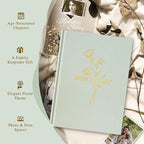 Lanpn Mom Life Story Book Journal with 270+ Prompts, Linen Hardcover Mother Story Guided Journal, Mom Memory Keepsake Book to Fill Out, Mother's Day Birthday Christmas Gift for Mom, Sage Green
