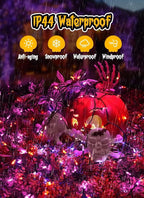 Battery Operated Halloween Indoor String Lights, 8 ft 20 LED Orange and Purple Mini Tree Lights with Timer, Indoor Outdoor Patio Garland Window Decor for Party Christmas Halloween Decorations