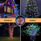 66Ft 200LED Christmas Fairy Lights Plug in, Waterproof String Lights Outdoor & Indoor 8 Modes with Timer, Bedroom Decor Twinkle Lights for Girl's Room Garden Party Christmas Decorations (Multicolor)