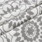 HWY 50 Gray Grey Decorative Throw Pillow Covers 18x18 Inch (1 Piece), Embroidered Cotton Farmhouse Cushion Cover Pillow Case for Sofa Couch Living Room Bed, Little Sunflower