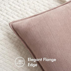 MIULEE Pack of 2 Blush Pink Decorative Lumbar Pillow Covers 12x20 Inch Soft Chenille Luxurious Couch Throw Pillows Farmhouse Cushion Covers with Elegant Design for Sofa Bedroom Living Room Home Decor