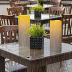 12" x 5" Waterproof Extra Large Outdoor Flameless Candles Battery Operated LED Flickering Pillar Candles with Remote for Indoor Outdoor Lanterns, Long Lasting, Ivory White Large, Set of 2