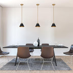 KSANA Modern Black Gold Pendant Light, 1-Light Farmhouse Pendant Lighting for Kitchen Island, Dining Room, Hallway, Foyer and Bedroom