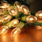 LUCKY TL 100 FT C9/E17 Christmas Light Sockets Set Spool, Green SPT-1 Wire, 12 Inch Spacing, C9 Outdoor String Lights, UL Listed