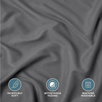 Bare Home Queen Pillow Sham Covers - Set of 2 - Premium 1800 Ultra-Soft Microfiber - Double Brushed - Pillows Not Included (Set of 2, Grey)