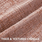 decorUhome Pink Chenille Throw Pillow Covers 16x16 Set of 2 Thick Textured Slubby Couch Pillow Covers Farmhouse Accent Modern Neutral Decorative Pillow Cases for Bed Sofa Living Room