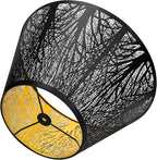 Medium Lamp Shade, ALUCSET Barrel Metal Lampshade with Pattern of Trees Lampshade for Table Lamp, 7x13x7.8 inch, Metal Lampshades, Spider