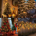 Extra Long 264Ft 800 LED Christmas Lights with Timer, Green Wire Fairy Starry String Lights Plug in, 8 Modes and Memory, forIndoor Outdoor Xmas Tree Wedding Party Decoration,Warm White