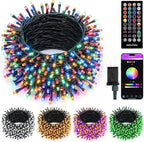 Minetom LED Color Changing Smart RGB Christmas Tree Lights, 66ft 200LED String Lights, 16 Milion Adjustable Colors Fairy Lights with Remote & Timer & Memory Function for Xmas Tree Holiday Party