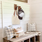 Foldable Wall Hooks 2Pack: Rustic Wooden Coat Hooks Mounted for Heavy Duty Hanging Hats Bags Beach Towels, Space Saving Minimalist Design for Aesthetic Homeowner