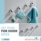 Angle Simple Single Bath Towel Hook, SUS304 Stainless Steel Round Coat Hook Wall Mounted, Robe Hanger for Kitchen Bathroom Polished Chrome