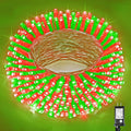 500 LED Christmas Lights Outdoor - 165ft Extra Long Christmas String Lights 8 Modes Waterproof Plug in Twinkle Fairy Light for Bedroom Indoor Outside Home Party Decoration, Red&Green
