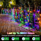 82FT 810 LED Outdoor Christmas Lights - 180 Ice Drops, 12 Modes with Timer Memory Dimmable, Waterproof Hanging Ice String Light for Holiday Wedding Garden Fence House Tree Outside Decor (Multicolor)