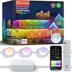 Lumary Permanent Outdoor Lights Max, 105ft with 80 LED Eave Lights 4800LM, RGBAICW Smart Outdoor Lighting IP67 Waterproof, Scene Modes for Daily and Accent Lighting, Works with Alexa/Google Assistant