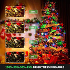Christmas Lights 300 LED 108FT Color Changing Christmas Tree Lights with Warm White & Multicolor, 11 Modes Waterproof and Connectable Christmas String Lights with Remote for Xmas Decorations
