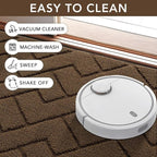 hicorfe Indoor Door Mat,Non Slip Door Mats,32"x48" Front Back Door Mat Rubber Backing,Absorbent Resist Dirt Entrance Inside Floor Mats for Entryway Washable Low-Profile(Dark Brown)