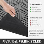 Yimobra Large Door Mat 47x24, All-Weather Waterproof Non-Slip Welcome Matt Outdoor, Heavy Duty Non Slip Doormat for Entryway for Patio and Garage Indoor, Easy Clean, Grey