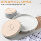 LIANYU 12 Piece Ceramic Dinnerware Set, Stoneware Dinner Dish Set for 4, Kitchen Modern Dishware Plates and Bowls, Scratch Resistant, Assorted Colors