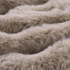 MADIZZ Pack of 2 Thick Plush Wool Throw Pillow Covers 20x20 Inch Taupe Soft Neutral Decorative Throw Pillows Accent Boho Cushion Covers for Couch Sofa Bedroom Pillow Shell