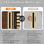 Picico 2PC 24in Modern Outdoor Lights,4.33 Inch Wide IP65 Waterproof Long Exterior Light Fixtures Wall Mount,Dimmable Linear Outdoor LED Wall Sconce,Outside Lighting for Garage,Front Door