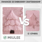 MIULEE Christmas Tree Decorative Pillow Covers Faux Fur Wool Throw Pillows Soft Plush Cushion Covers Set of 2 Xmas Home Decor Winter Holiday for Sofa Couch Livingroom Bed 18x18 Inch Pink
