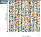 Aimego Spring Colorful Shower Curtain -Summer Nature Botanical Watercolor Plant Leaves Floral Fabric Cloth Bath Shower Curtain Set with 12 Hooks for Bathroom Decor Accessories, 72"x72"