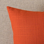 Kevin Textile Fall Outdoor Waterproof Throw Pillow Covers Decorative Farmhouse Water Resistant Checkered Cushion Covers for Tent Patio Garden Couch Sofa Pack of 2 (18x18 Inch Orange)