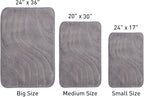 Bath Mats 36x24 Non-Slip Absorbent Bathroom Rug, Quick Dry Machine Washable Shower Tub Mat with Rubber Backing, Soft Floor Carpet for Bathroom Decor Wave Dark Grey