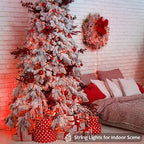 2 Pack Christmas String Lights Battery Operated with Timer, 66FT 200 LED Waterproof Twinkle Lights, 8 Modes Fairy Light for Indoor and Outdoor Bedroom Garland Tree Christmas Decorations (Red)