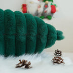 JOJUSIS Pack of 2 Faux Fur Plush Decorative Throw Pillow Covers Couch Cushion Case Soft Pillowcases (Dark Green, 12 x 20-Inch)