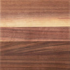John Boos B Series Square Wooden Walnut Cutting Board 9”x9” – 1.5” Thick, 3-lb Non-Reversible Butcher Block with Wood Bun Feet & Edge-Grain