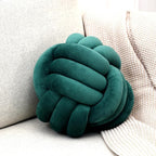 Petrella Knot Pillow Ball Round Throw Pillows Home Decor Cushion Decorative Aesthetic Throw Pillows，Dark Green 13inch