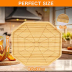 WILLKOMMEN Halloween Charcuterie Board, Spider Web Shaped Serving Tray, Bamboo Serving Platter 10" x 9" for Party Child Spooky Cheese Plate Appetizer Board for Snacks, Candy, Cookies