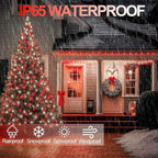 6 Pack 270FT Solar Christmas Lights Outdoor Waterproof, Super Bright 480 LED Solar String Lights with 8 Lighting Modes, Green Wire Twinkle Tree Light for Outside Xmas Party Decor (Red and White)