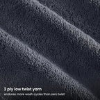 BIOWEAVES 100% Organic Cotton Bath Sheet Set of 2 | Soft Oversized Bath Towels | 700 GSM Premium Bath Towel Sheet Set GOTS Certified - Charcoal