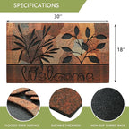 CHICHIC Door Mat Welcome Mat 18x 30 Inch Front Door Mat Outdoors for Home Entrance Outdoors Mat for Outside Entry Way Doormat Entry Rugs, Heavy Duty Non Slip Rubber Back Low Profile, Fall Leaves