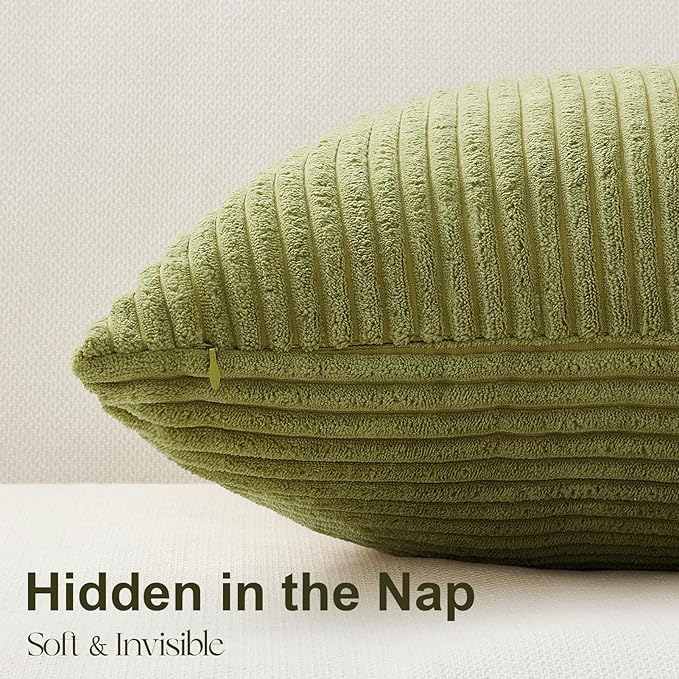 Topfinel Fall Yellow Green Throw Pillow Covers Set of 4,Boho Pillow Covers Soft and Cozy Velvet Double-Sided Designs,Mix and Match Nordic for Couch Boho Farmhouse Home Decor 18x18 Inch