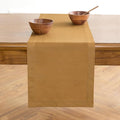 Solino Home Linen Caramel Table Runner 144 Inches Long - 100% Pure Linen Extra Long Table Runner 14 x 144 Inch for Fall, Autumn, Thanksgiving - Fete