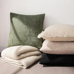 MIULEE Pack of 2 Decorative Throw Pillow Covers Soft Chenille Throw Pillows Solid Textured Cushion Covers for Spring Couch Sofa Bedroom Living Room 18x18 Inch, Sage Geen