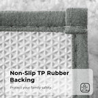 GRANNY SAYS Microfiber Bathroom Rugs Non Slip Washable, Water Absorbent Bathroom Mats for Tub, Soft Bath Mats for Bath Floor & Shower, Bath Rug, 24" x 48", Deep Grey Bath Rugs
