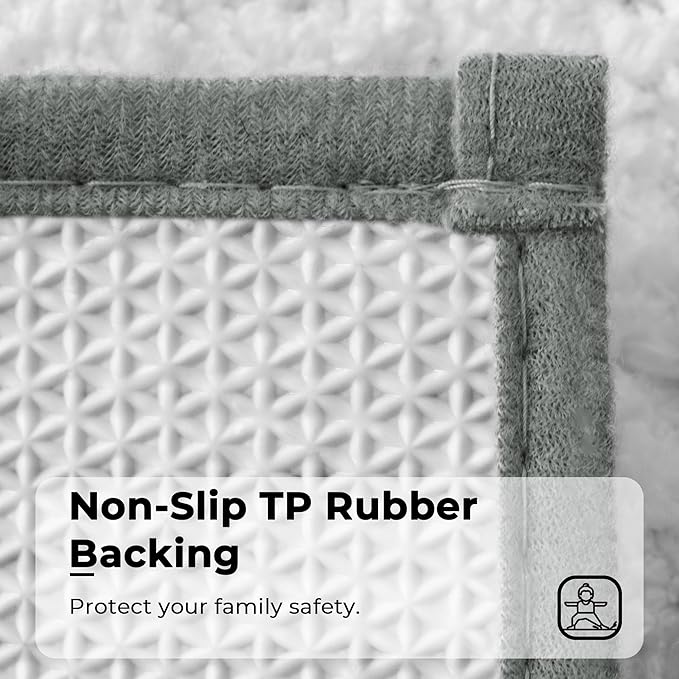 GRANNY SAYS Microfiber Bathroom Rugs Non Slip Washable, Water Absorbent Bath Mats for Tub, Soft Bath Mats for Bathroom Floor & Shower, Bath Rug, 16" x 24", Deep Grey Bath Rugs