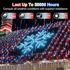 340 LED 90FT Christmas String Lights Outdoor, 12 Pro Modes and Timer Memory & Brightness, Plug in Outdoor Waterproof Clear Wire Twinkle Light for for Xmas Yard Tree Wedding Party Decor Red White Blue