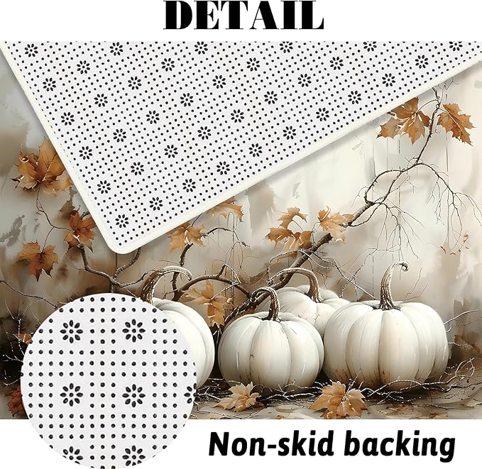 MEHOFOND 4pcs Vintage Pumpkin Shower Curtain Set, Fall Thanksgiving Harvest Vintage Decor, Retro Autumn Halloween Bathroom Accessories, Farmhouse Maple Leaves Bathroom Curtain Sets 72x72 Inch