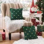 MIULEE Christmas Pillow Covers 20x20 Inch Set of 2, Dark Green Christmas Tree Plush Faux Fur Pillowcases Soft Decorative Throw Pillow Cases for Couch Sofa Living Room Winter Xmas Holiday Home Decor