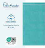 Cotton Paradise 4 Piece Turkish Bath Towels for Bathroom, 100% Cotton Extra Large Soft Plush Towels Bathroom Set, Turquoise